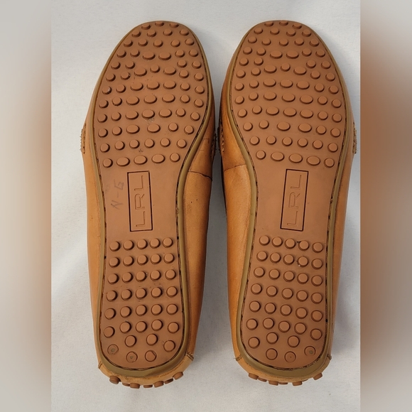Lauren Ralph Lauren Briley Tan Leather Moccasin Loafers Size 9B - Picture 5 of 12